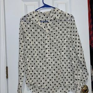 J Crew Polka Dot popover - size xs